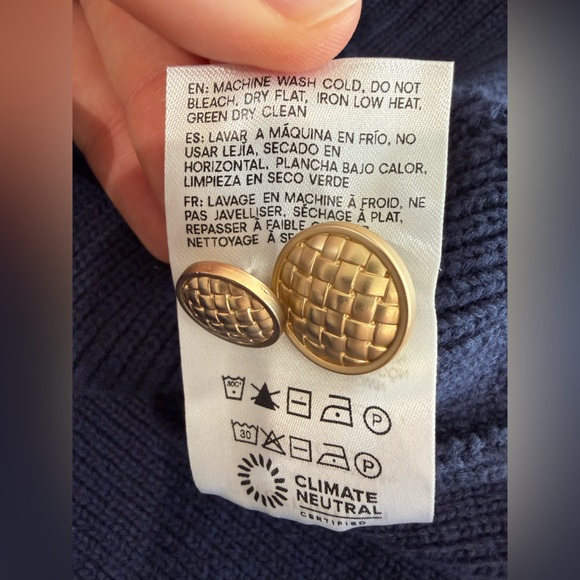 Reformation NWT Catalina Mini Dress Blue Organic Cotton Sleeveless Crew Neck L - Picture 9 of 9